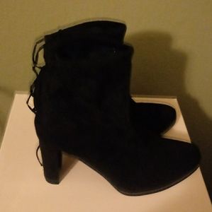 JustFab Black Booties Raine 10WW